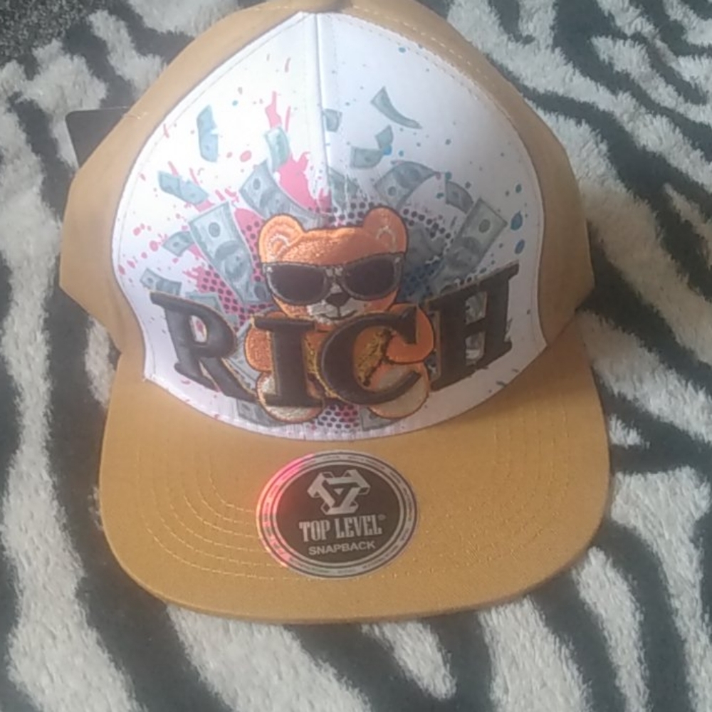 Rich top level snapback hat